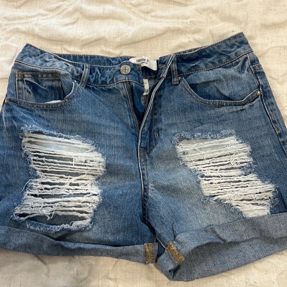 Forever 21 - high rise - jean shorts